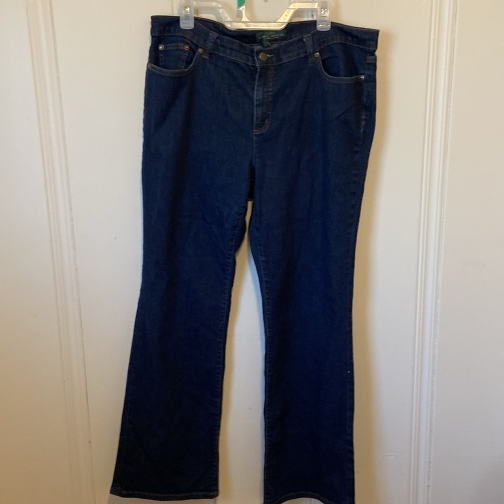 LRL Lauren Jeans Co. Classic Straight Woman’s Dark Wash Size 16W